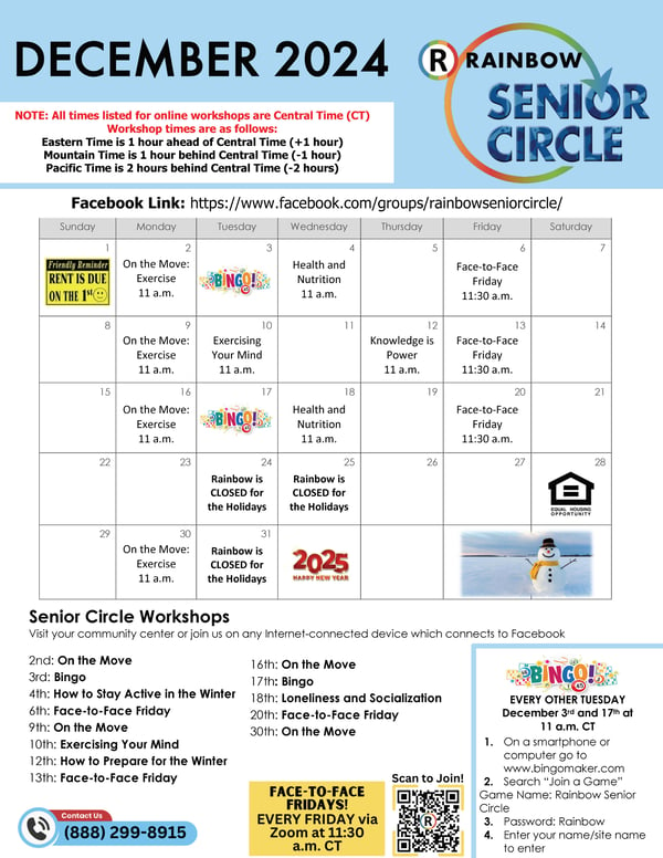 2024 Dec Rainbow Senior Circle