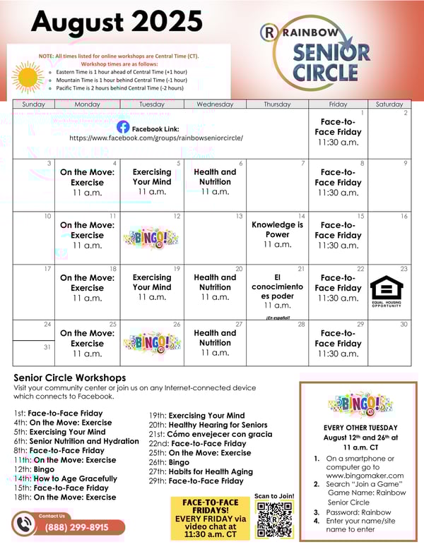 2025 August Rainbow Senior Circle