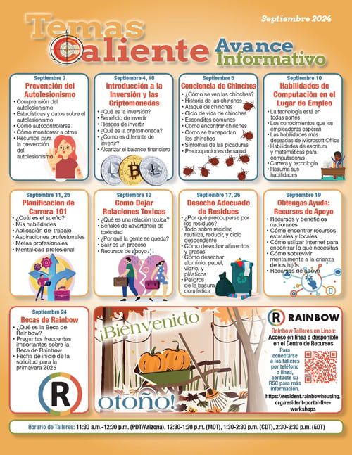 Los temas candentes en español de septiembre