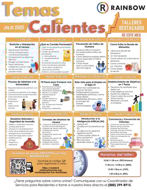 Los temas candentes en español de julio